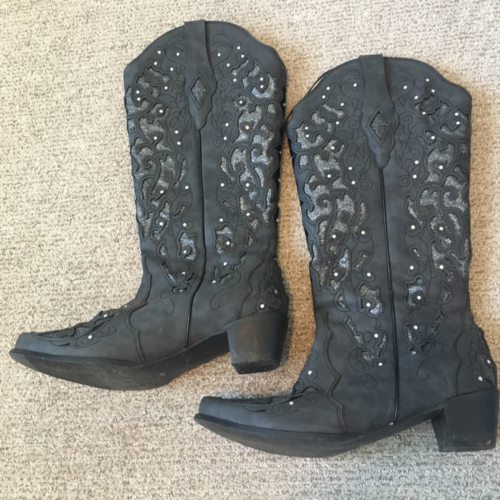Glitter Cowboy Boots